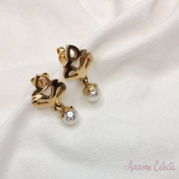 James Avery JA 14k Pearl Drop Earrings - EXTREMELY RARE - Great Gift! - Picture 4 of 9